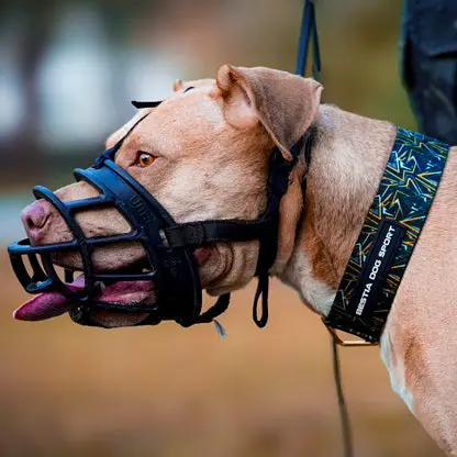 Bestia Dog Sport GripPro Print Collar - Gold - Pet Collars & Harnesses from Bestia Dog Sport