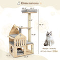 Load image into Gallery viewer, DirectDeals cat tree, multi-level solid wood with condo and scratchers, 48.5 inches tall
