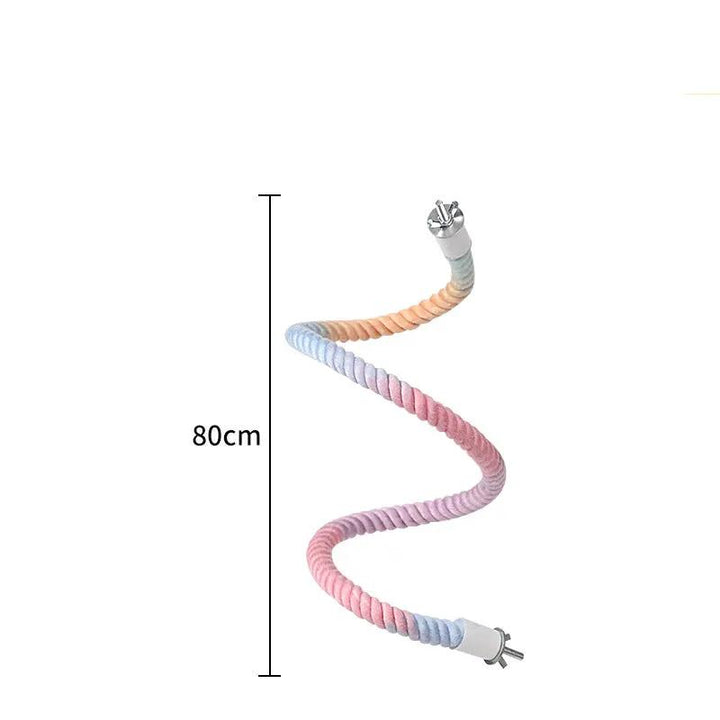 Aurora Featherz Gradient Bird Rope Perch Stand For Cage Accessories by Sell My Stuff