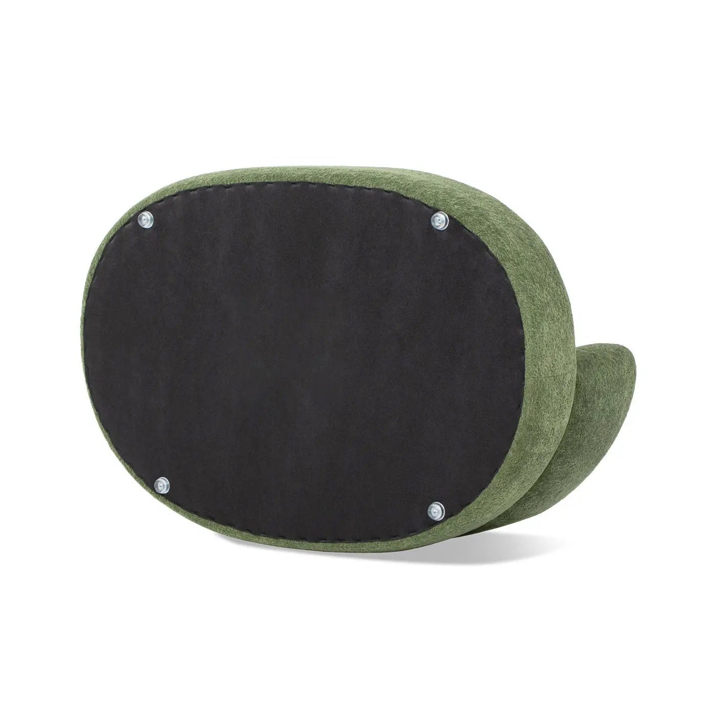 Shep 36' Curved Dog Sofa Bed Medium Moss Green Fleeced Teddy by HouseOfZazla