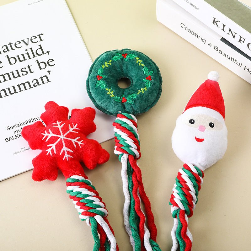 Christmas Rope Plush Dog Toys – photo 2