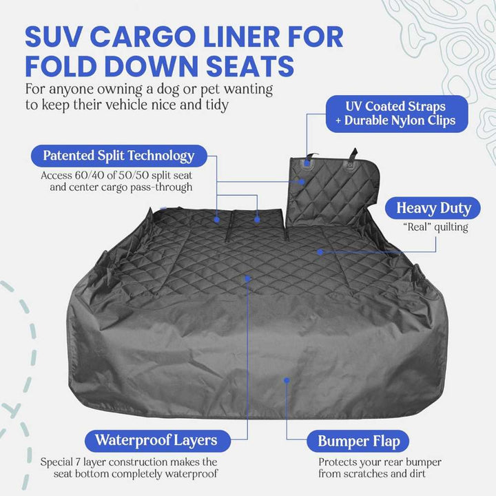 SUV Cargo Liner for Fold Down Seats - (including 22" bumper flap)