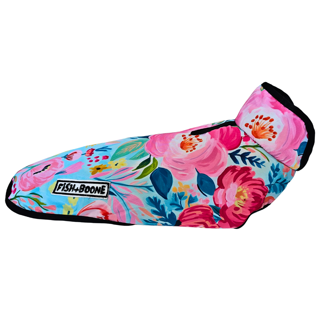Fish+Boone Southern Bloom Waterproof Long-Body Dog Coat