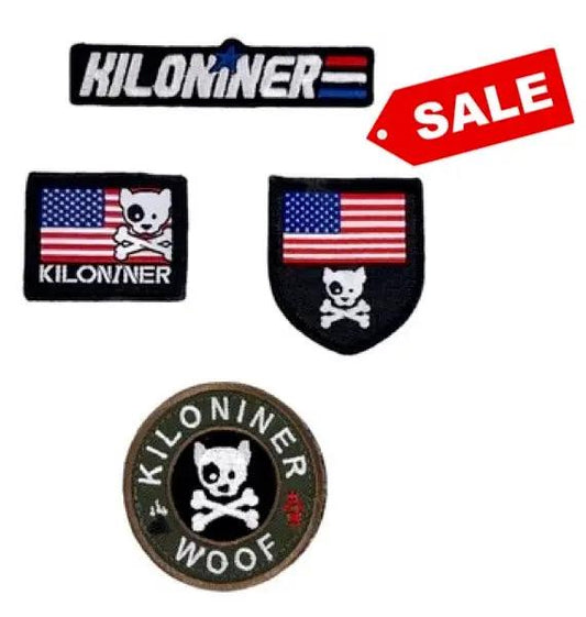 Kiloniner Mini Embroidered Dog Patch Set With Hook Backing
