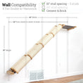 Carica l'immagine nel visualizzatore della galleria, Slanted Cat Scratcher for Wall by Catastrophic Creations; sisal-wrapped ramp with wood ends
