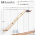 Carica l'immagine nel visualizzatore della galleria, Slanted wall-mounted cat scratcher by Catastrophic Creations; rope-wrapped diagonal post with wooden ends.
