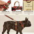 Bild in Galerie-Betrachter laden, Festive Pets Christmas Plaid No Pull Dog Harness Set Collar Leash Personalized Engraved Buckle Tailored Fit by DDPaws
