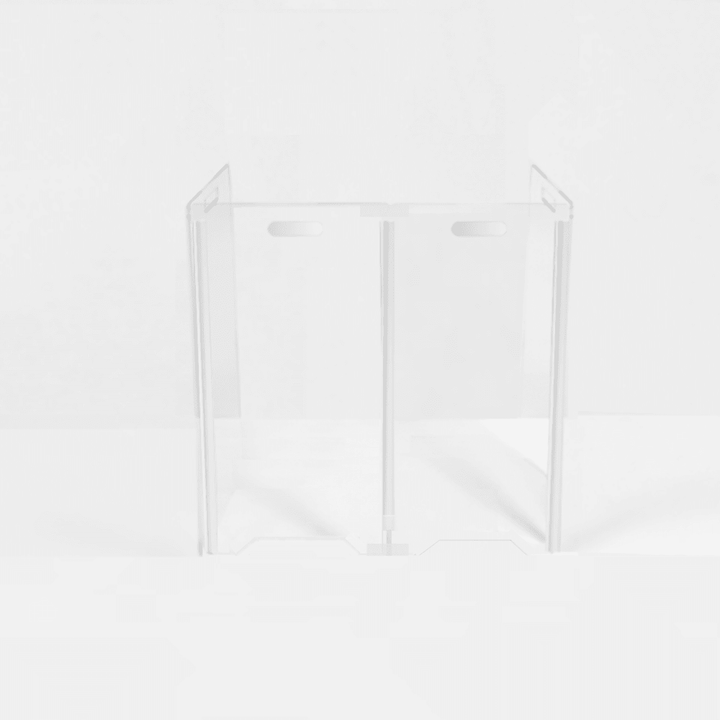 Hiddin Clear Front Pet Gate with Pivoting Side Panels