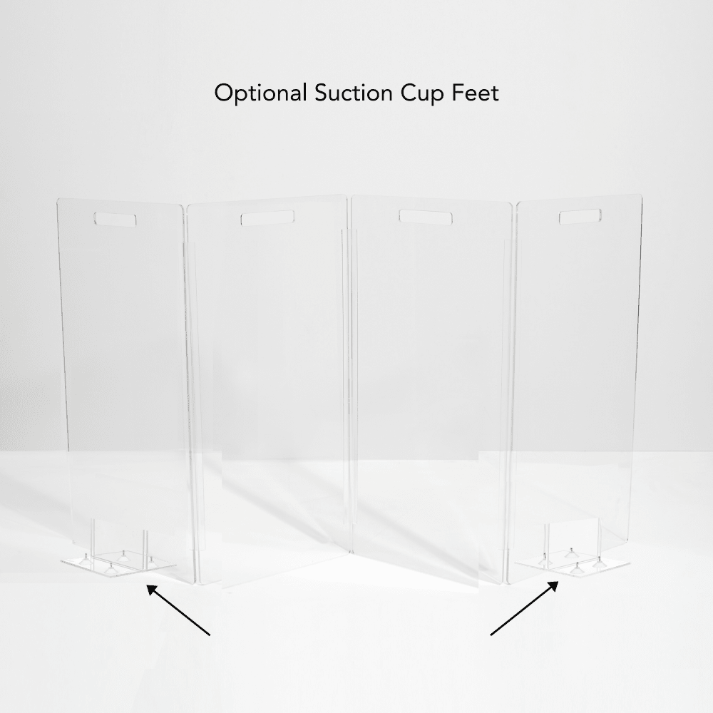 Hiddin Tall Clear Acrylic Zig Zag Pet Gate – Freestanding