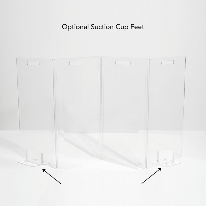 Hiddin Tall Clear Acrylic Zig Zag Pet Gate – Freestanding