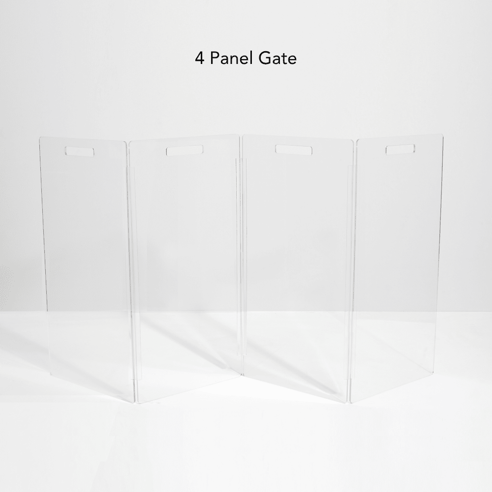 Hiddin Tall Clear Acrylic Zig Zag Pet Gate – Freestanding