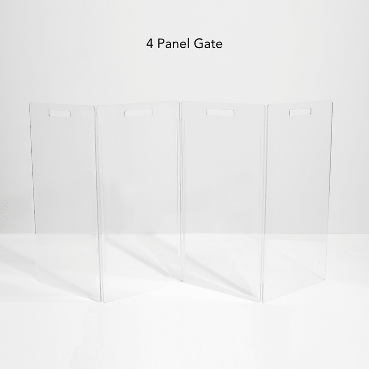Hiddin Tall Clear Acrylic Zig Zag Pet Gate – Freestanding
