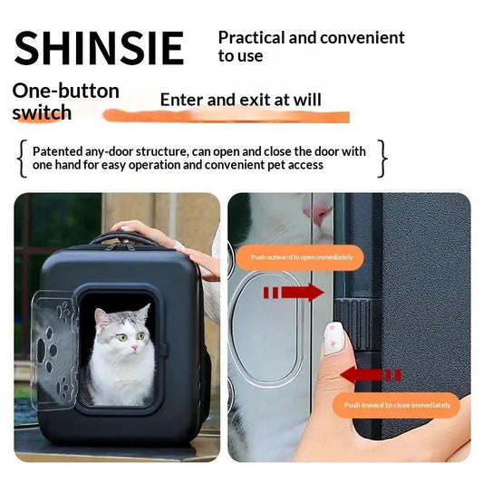 Space Capsule Pet Backpack Carrier Rigid Impact Resistant Small Pets by Pet Zen