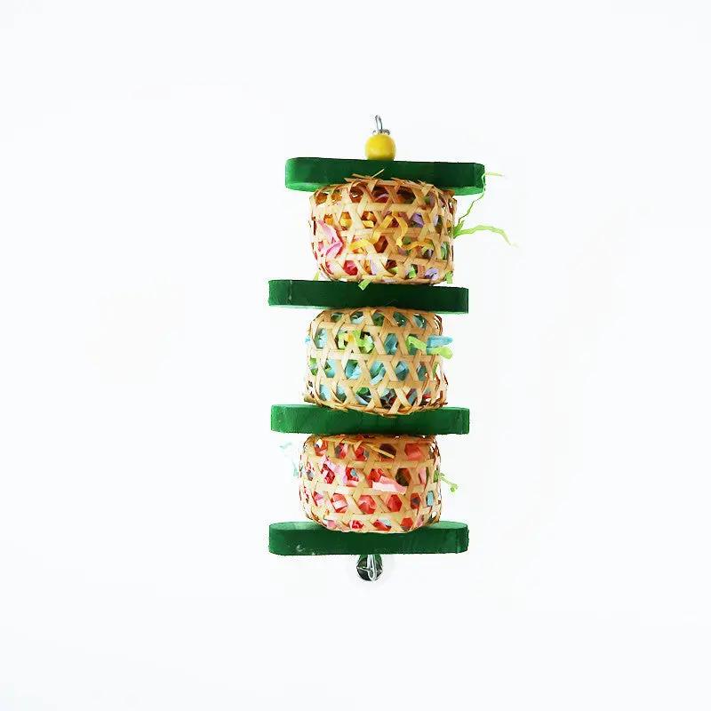 Parrot Supplies Natural Rattan Bird Toy Wooden Gnawing Skewer Enrichment Chew Stick For Parrots Large Cage Play by Sell My Stuff