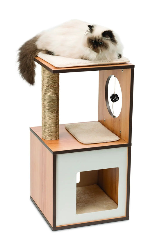 Vesper Cat Tree Cat Box Small Walnut 52075 - from For Animals, With Love