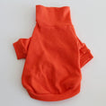 Load image into Gallery viewer, SOCKPET small dog two-legged sweater in bright orange, solid knit fabric
