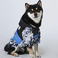 Bild in Galerie-Betrachter laden, Windproof And Rainproof Dog Clothes Large Dog Raincoat Dog Pet Shell Jacket on a black and white dog.
