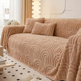 Load image into Gallery viewer, Luxurious Four Seasons Jacquard slipcover for sofa in beige with an arched pattern
