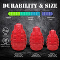 Gallery viewerに画像を読み込む, USA-K9 Grenade Rubber Dog Chew Toy Ultra Durable Heavy Duty Red Blue by SodaPup/True Dogs, LLC
