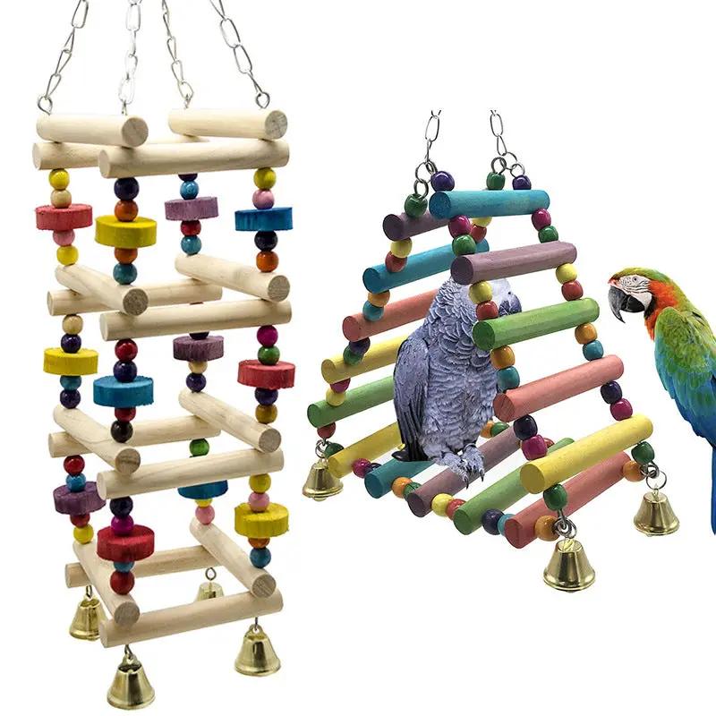 Premium Parakeet Bird Toy Amusement Park Swing Stand Solid Wood And Metal Accessories 45x10cm by Sell My Stuff
