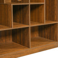 Bild in Galerie-Betrachter laden, Modern 2-in-1 wooden cat house bookshelf cabinet by Sangria Beech in brown wood grain
