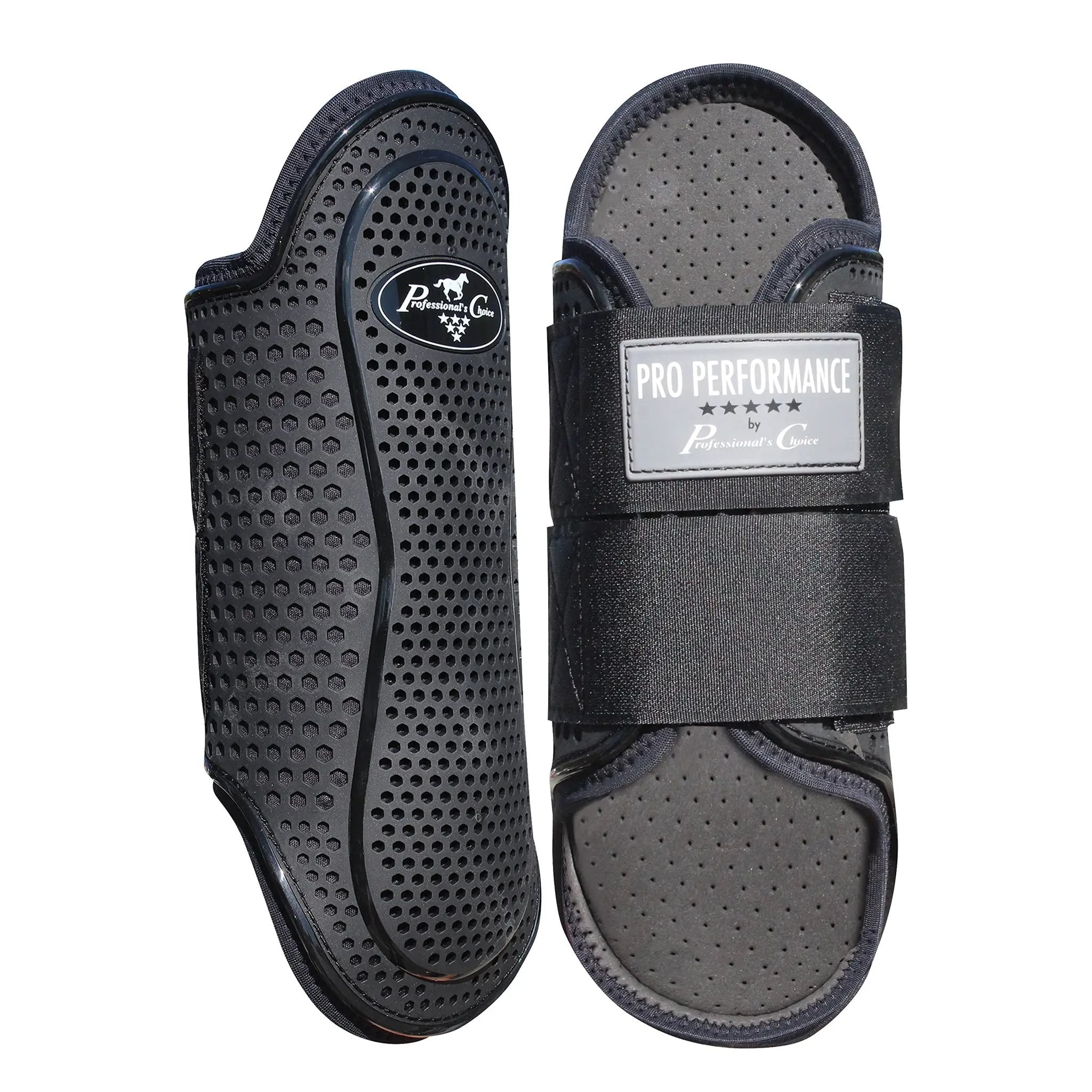Professionals Choice Pro Performance Hybrid Splint Boot | Durable Pro Mesh Outer Layer | Integrated Strike Area | Exercise or Turnout | Waterproof | Front or Hind Legs | Black Medium - from For Animals, With Love
