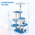 Load image into Gallery viewer, DirectDeals Modern Cat Tree Tower 54 Inches Blue Premium Indoor Condo by DirectDeals
