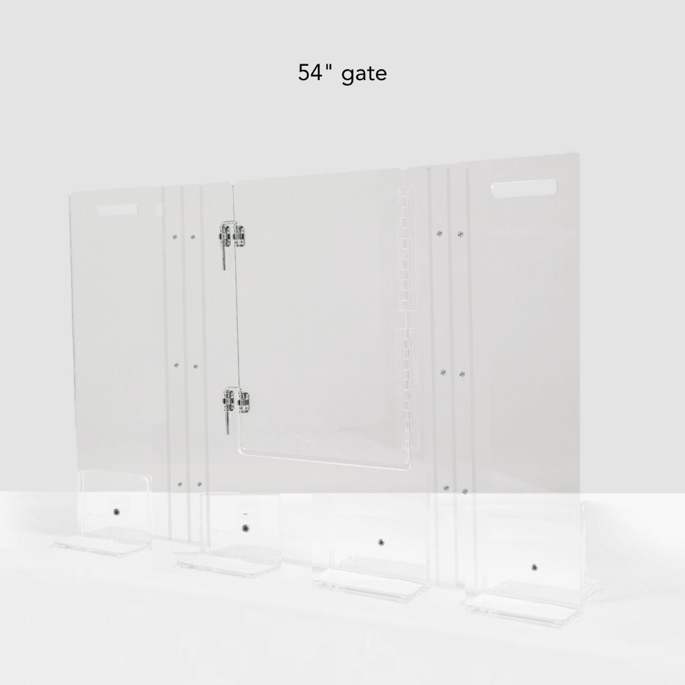 Hiddin Clear Acrylic Pet Gate with Door – Freestanding, 30 in High