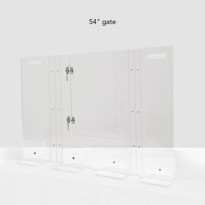 Hiddin Clear Acrylic Pet Gate with Door – Freestanding, 30 in High
