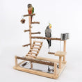 Cargar la imagen en la vista de la galería, Sichuan Pepper Parrot Climbing Training Platform Natural Solid Wood Frame Set With Size 37 26 45 by Sell My Stuff
