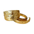 Gallery viewerに画像を読み込む, Glam Gold Studded Leather Collar And Leash Set by Allysa Payne Beverly Hills
