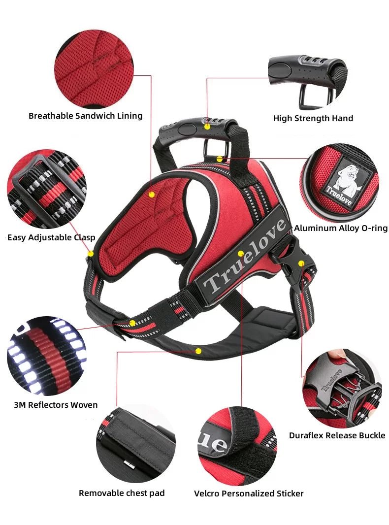 TrueLove Reflective Adventure Dog Harness with Handle TLH5753