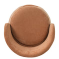 Load image into Gallery viewer, Orange plush chair with rounded back and padded arms, chairs and accent seating
