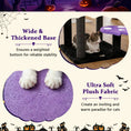 Load image into Gallery viewer, 57-inch Gothic Cat Tower with Padded Perch and Spider Toy by DirectDeals; purple plush fabric cat tree with wide, thick base
