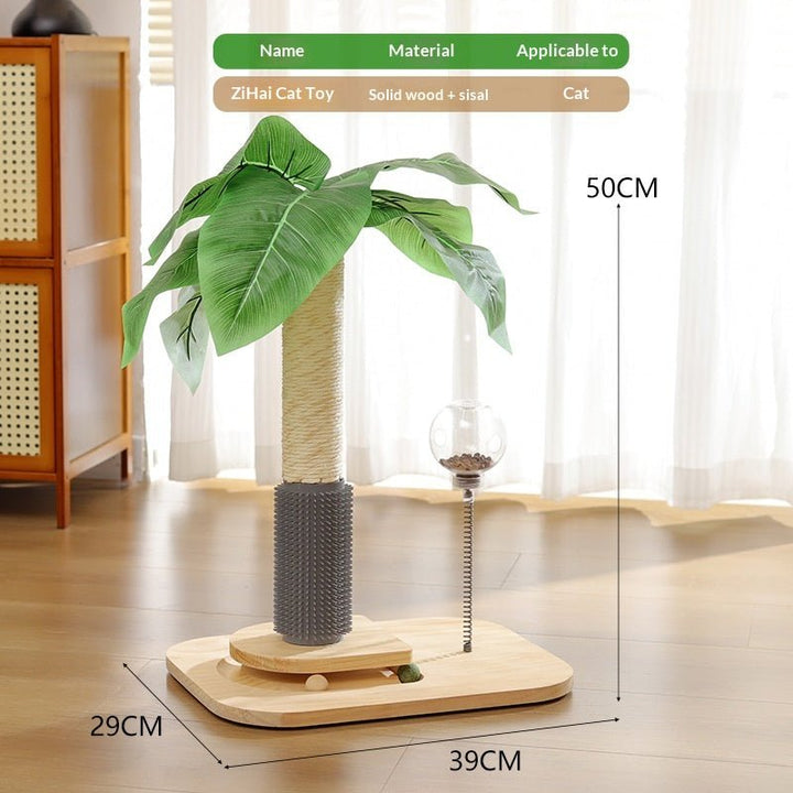 Leafy scratcher with dispensing feature size chart