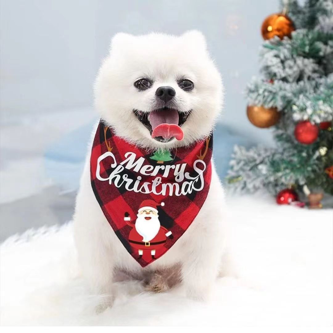 Christmas Plaid Dog & Cat Bandana – photo 2