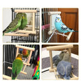 Load image into Gallery viewer, Elegant Premium Natural Solid Wood Bird Stand Featuring Double Sided Mirror Reflection For Parrots by Sell My Stuff
