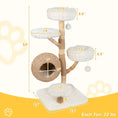 Load image into Gallery viewer, DirectDeals 5-Tier Wooden Cat Tree with woven condo, plush perches, jute posts and balls

