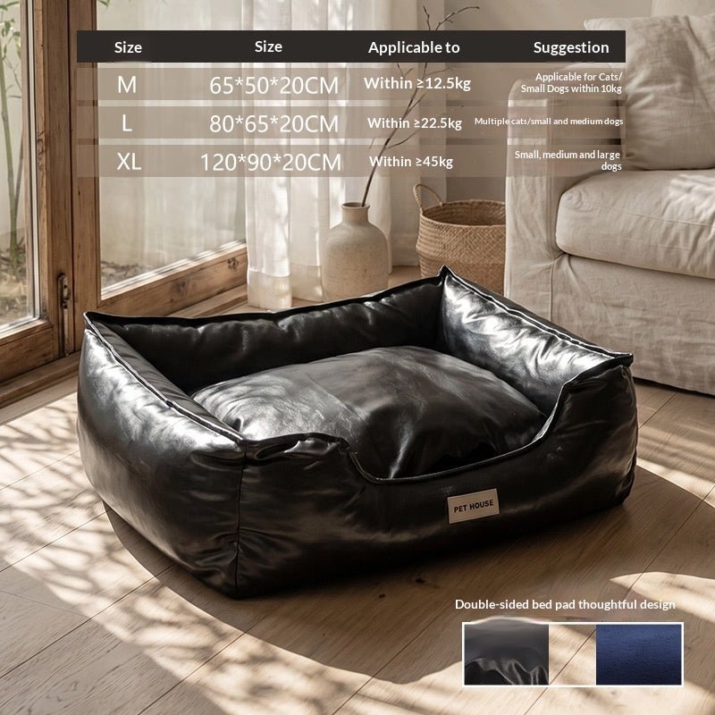 Pure black glossy bed and size chart