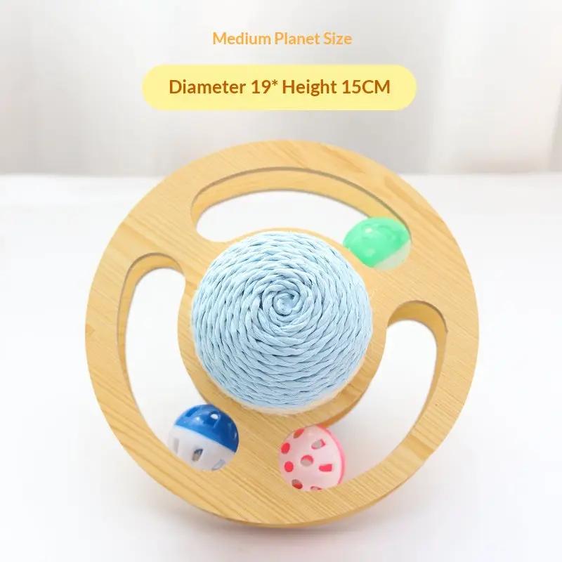 Cat Toy by Pet Zen: spinning ball with wooden ring and 4 colored balls