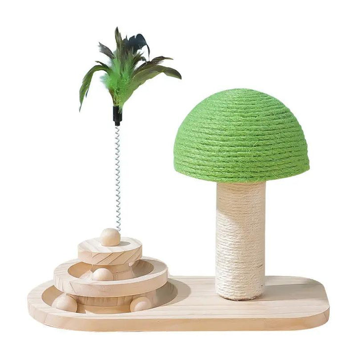 Solid Wood Interactive Cat Turntable Scratcher Double Sisal Balls by Sell My Stuff