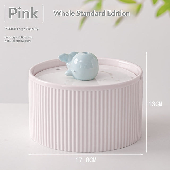 Pink standard whale fountain dimension chart