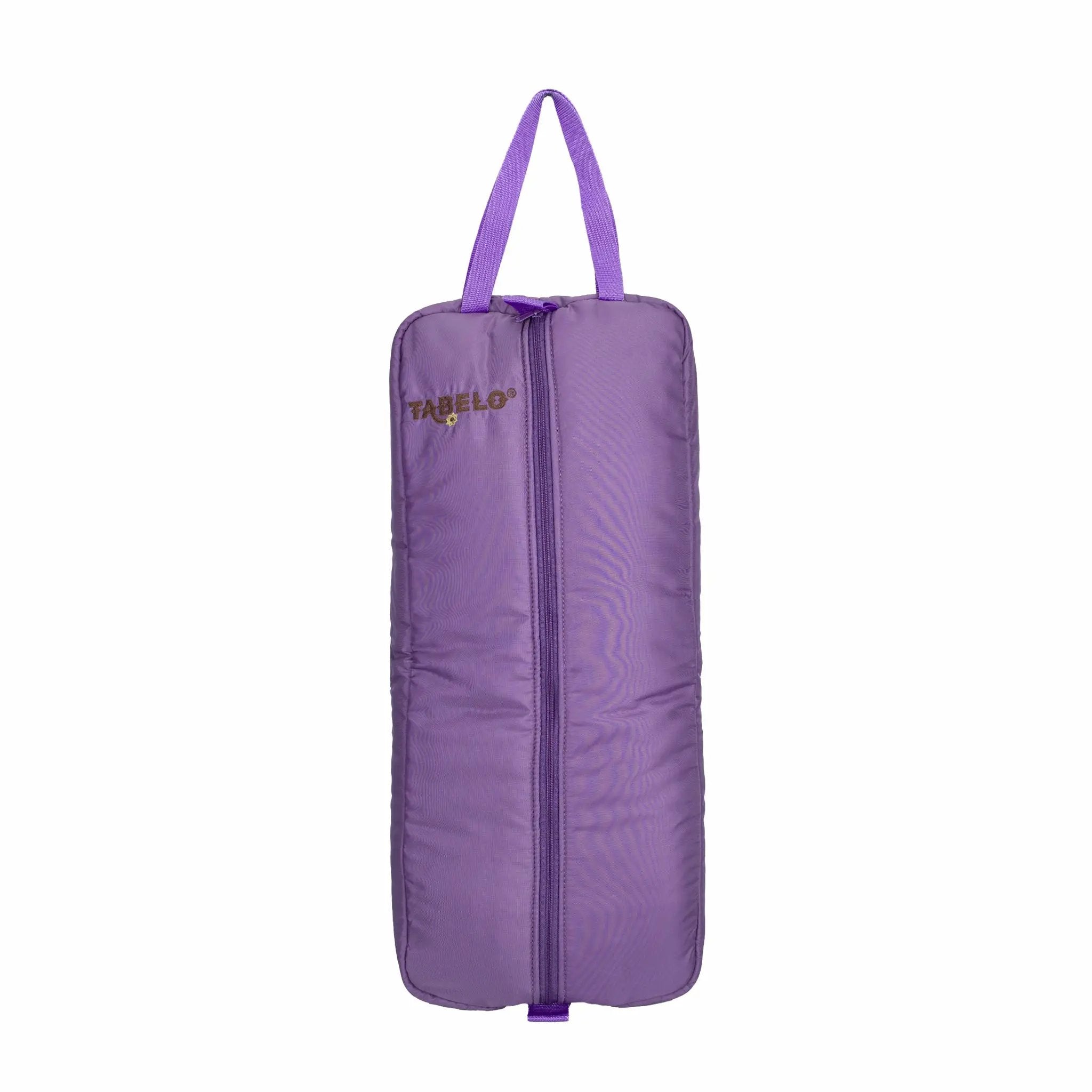 Tabelo Premium Halter/Bridle Bag in purple nylon with embroidery.
