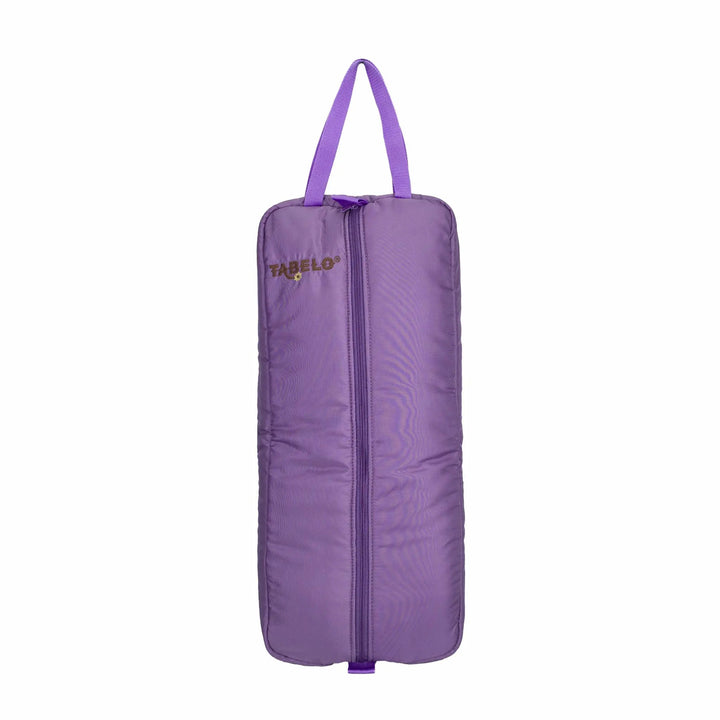 Tabelo Premium Halter/Bridle Bag in purple nylon with embroidery.