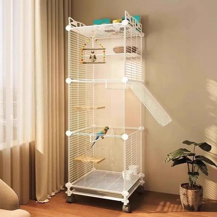 LuxeLife Modern ClearView Rolling Bird Cage With Transparent Acrylic Paneling Plus Wheels by Sell My Stuff