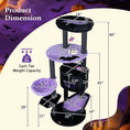 Load image into Gallery viewer, Cat Tree by DirectDeals, 60-inch Gothic Cat Tower with plush purple perches and hanging toys
