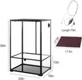 Load image into Gallery viewer, REPTIZOO 67-Gallon terrarium by Mewtique, 24x18x36 tall vivarium with 10in base; includes gravel cleaner and cotton mat
