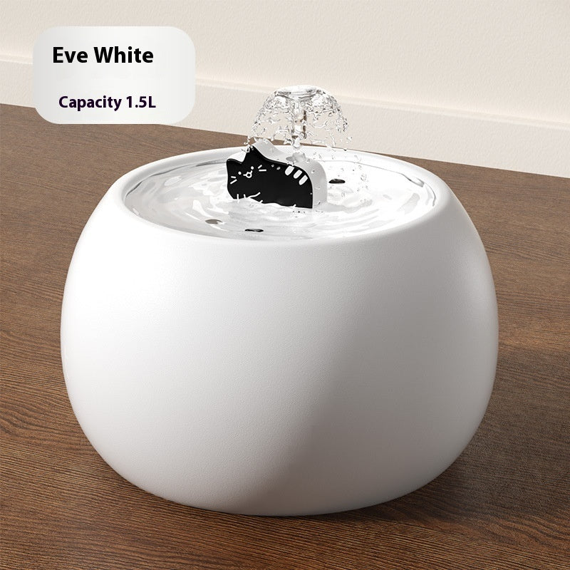 Eve White ceramic fountain labeled 1.5 L