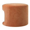 Load image into Gallery viewer, Ottoman in orange textured fabric with removable cushion
