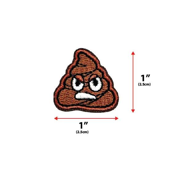 Mini Stinky Poop Morale Patch 1X1 Inch High Embroidered Hook Fastener by kiloninerpets